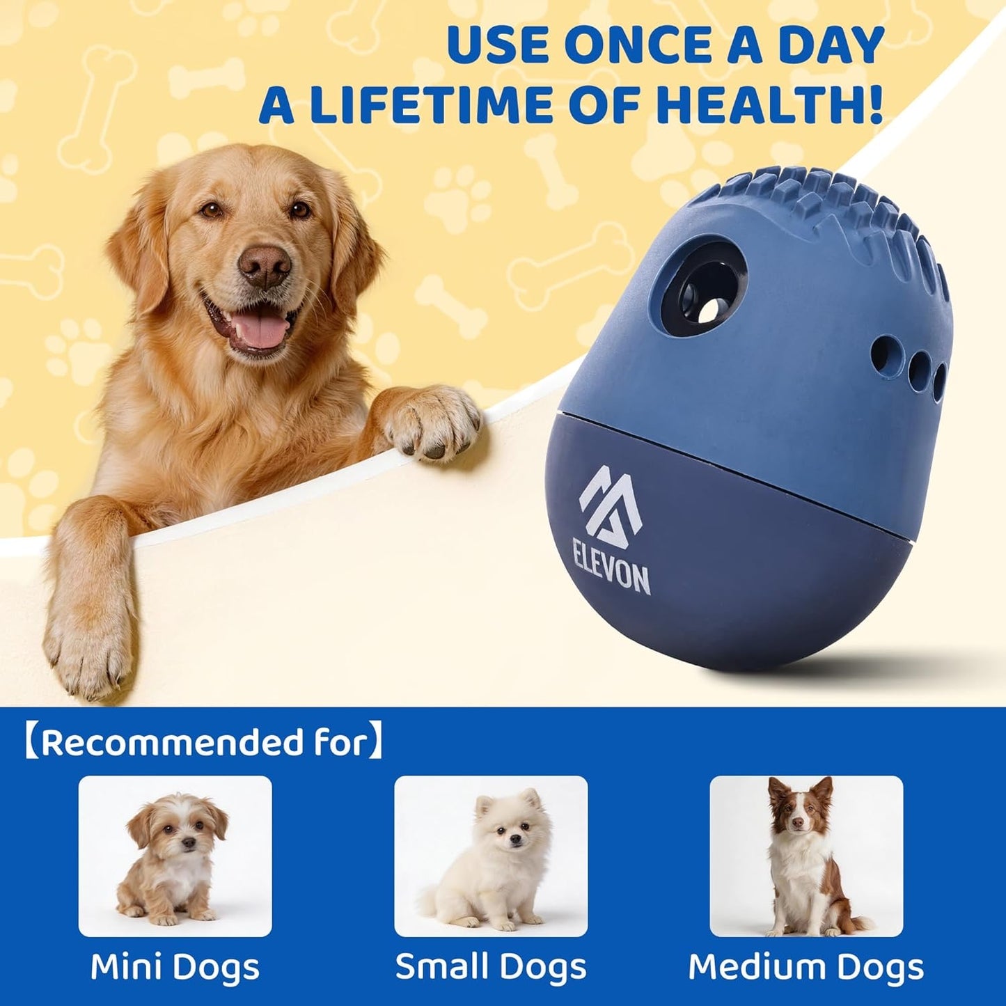 Elevon Adjustable Treat Dispenser Dog puzzle toy